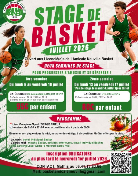Stage Basket Juillet 2026